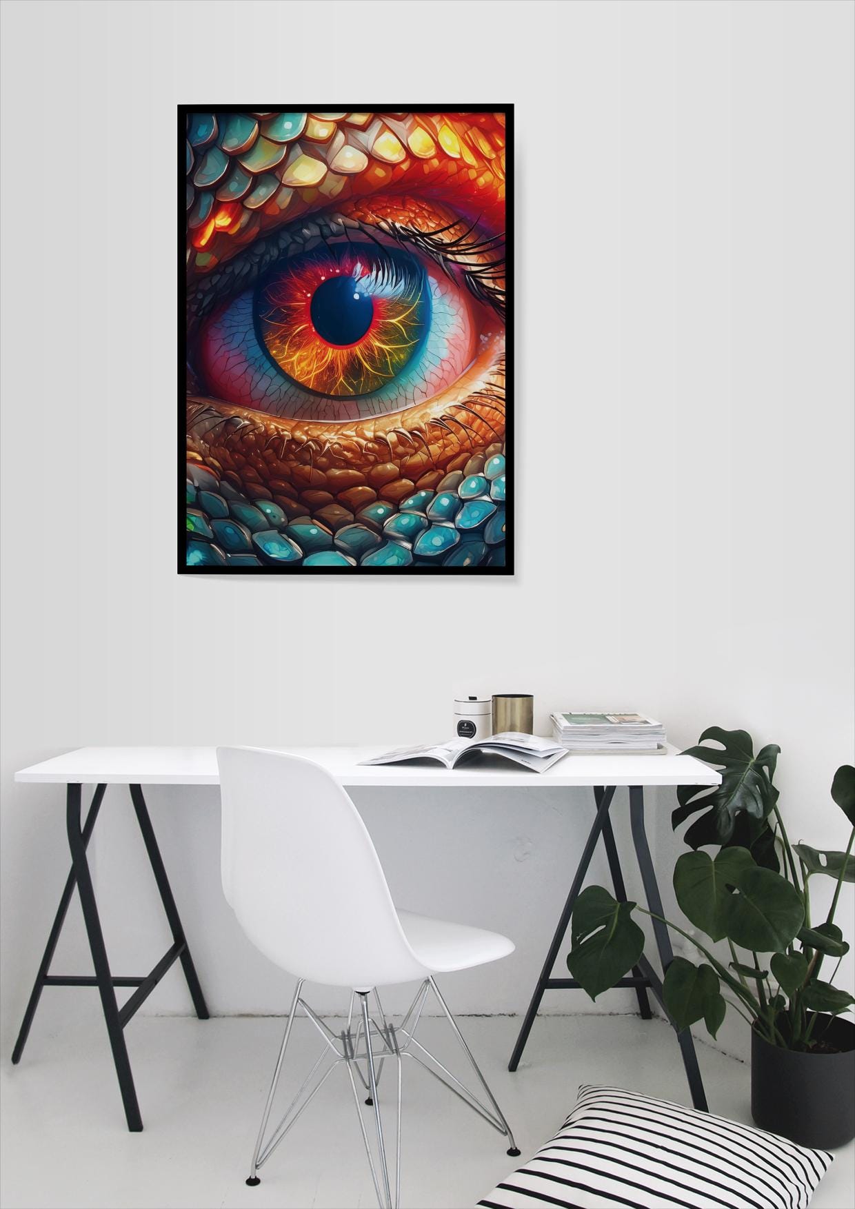 Reptiloid, Design, Poster, Kunst, Druck, Wand-Dekor, Illustration, Interieur, Wandkunst, Kunstdruck, Büro, Zuhause, exklusiv, modern, Nr. 111