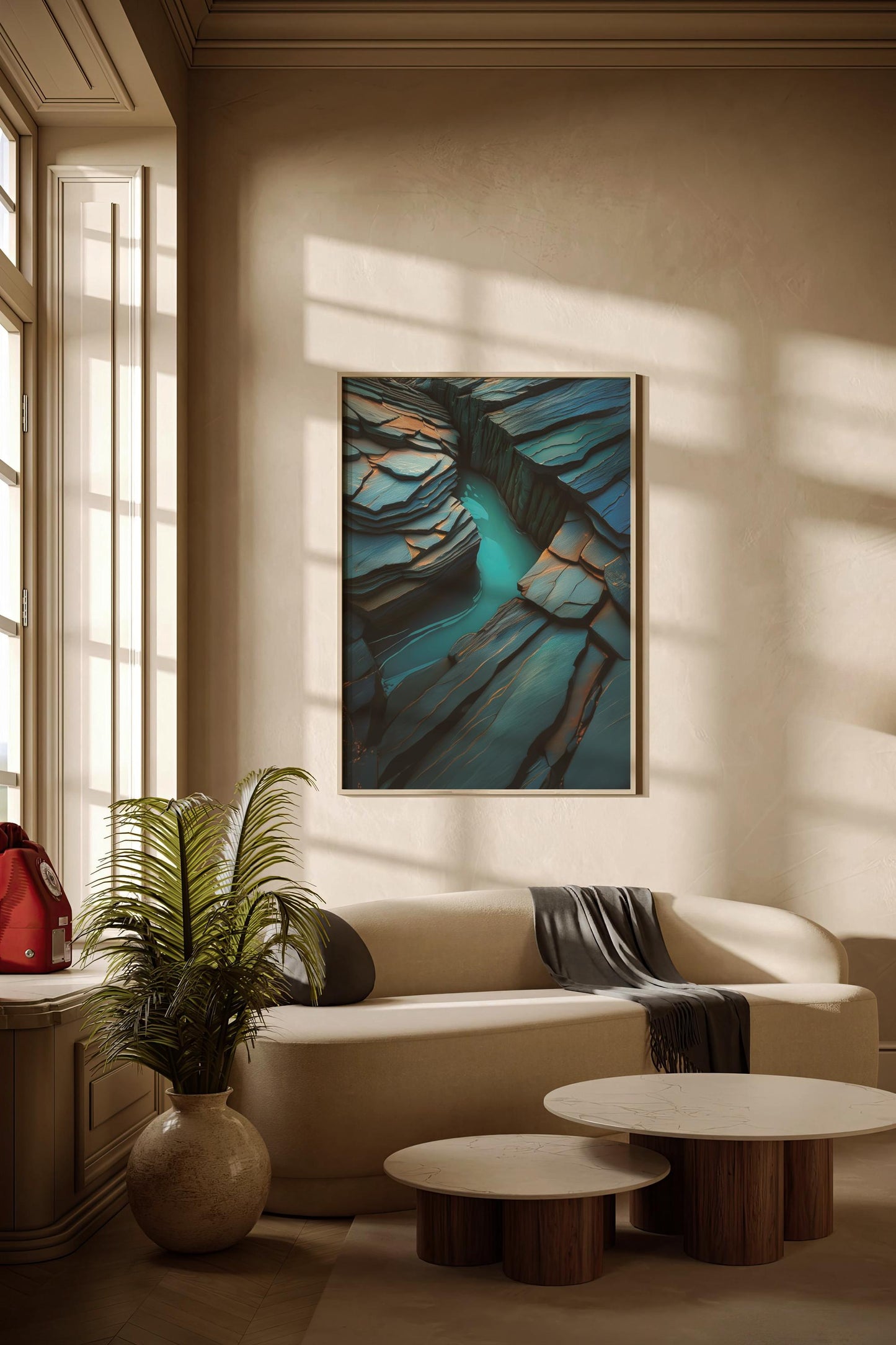 Schiefer Canyon, Design, Poster, Kunst, Druck, Wanddekor, topographisch, Interior, Wandkunst, Kunstdruck, Büro, Zuhause, exklusiv, modern