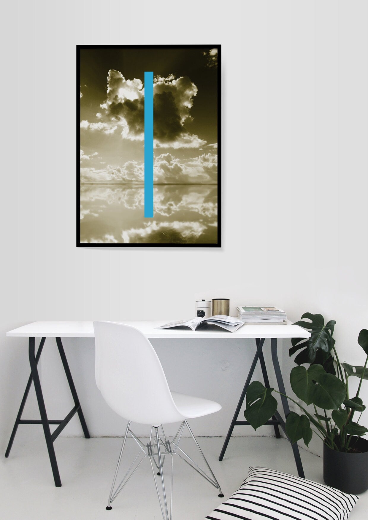 Zima Blue Kunstdruck, exklusives minimalistisches Wanddekor für Zuhause und das Büro, perfektes Geschenk für Kunstliebhaber