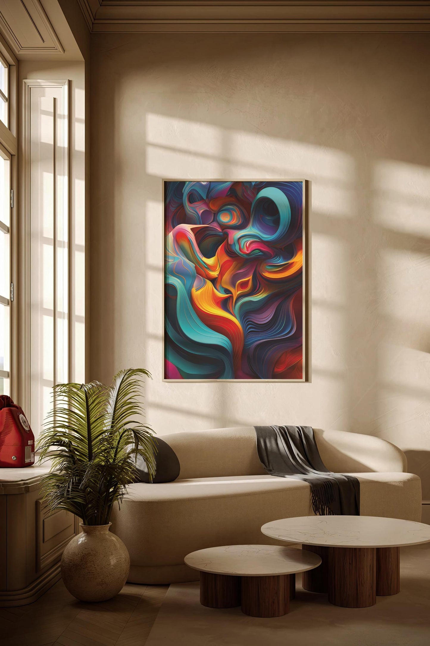 Farb Psychedelika 2, Design, Poster, Kunst, Druck, Wanddekor, Illustration, Interior, Wandkunst, Kunstdruck, Büro, Zuhause, exklusiv, modern