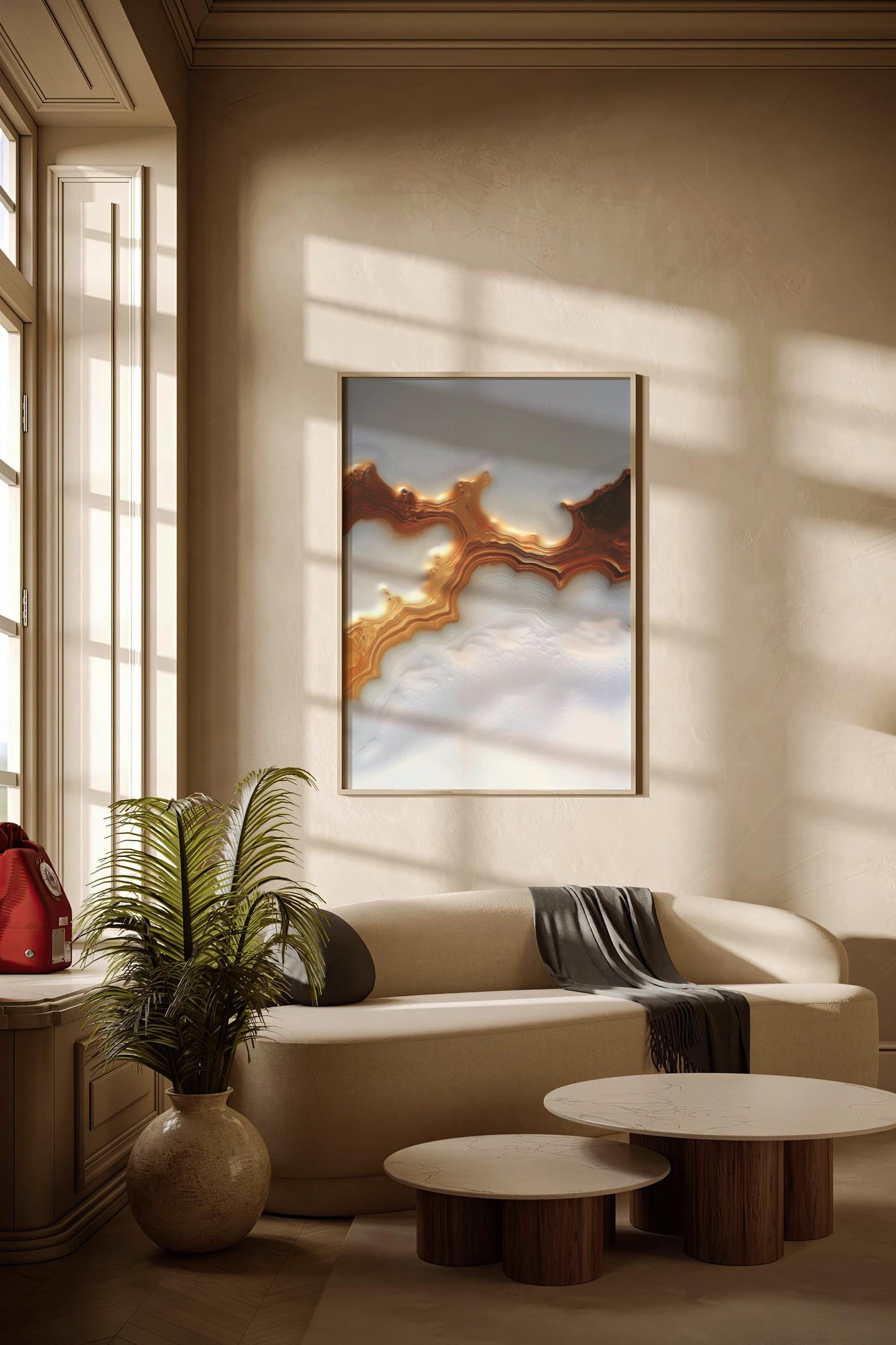 Goldaderfluss, Design, Poster, Kunst, Druck, Wanddekor, topographisch, Interior, Wandkunst, Kunstdruck, Büro, Zuhause, exklusiv, modern
