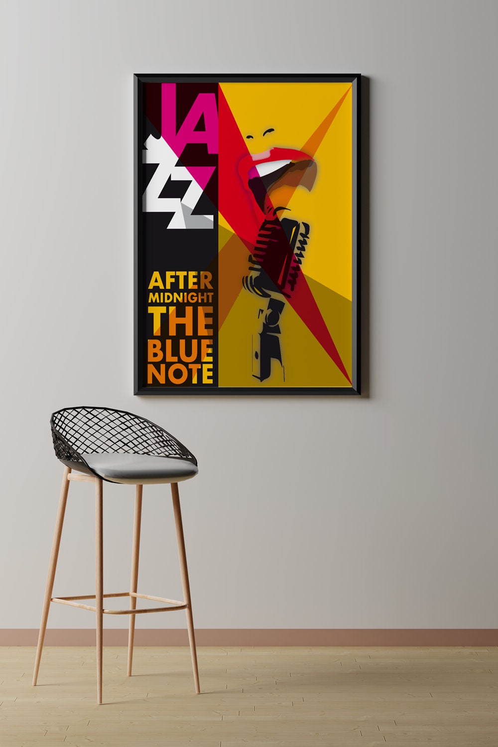 Jazz 57, Design, Poster, Kunst, Druck, Wanddekor, minimalistisch, Grafik, Interior, Wandkunst, Kunstdruck, Büro, Zuhause, exklusiv, modern
