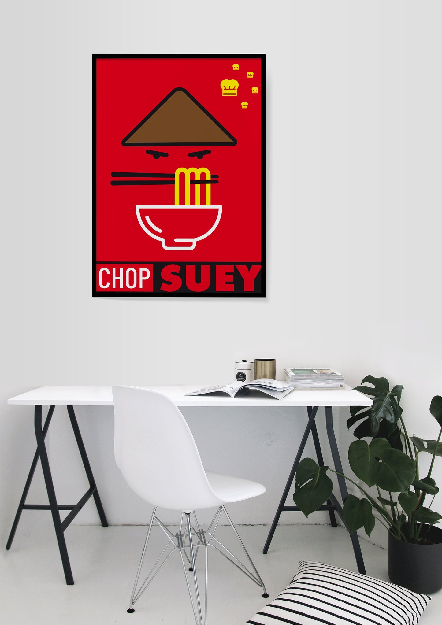 Chop Suey, Design, Poster, Kunst, Druck, Wanddekoration, minimalistisch, grafisch, Interieur, Wandkunst, Kunstdruck, Büro, Zuhause, exklusiv, modern
