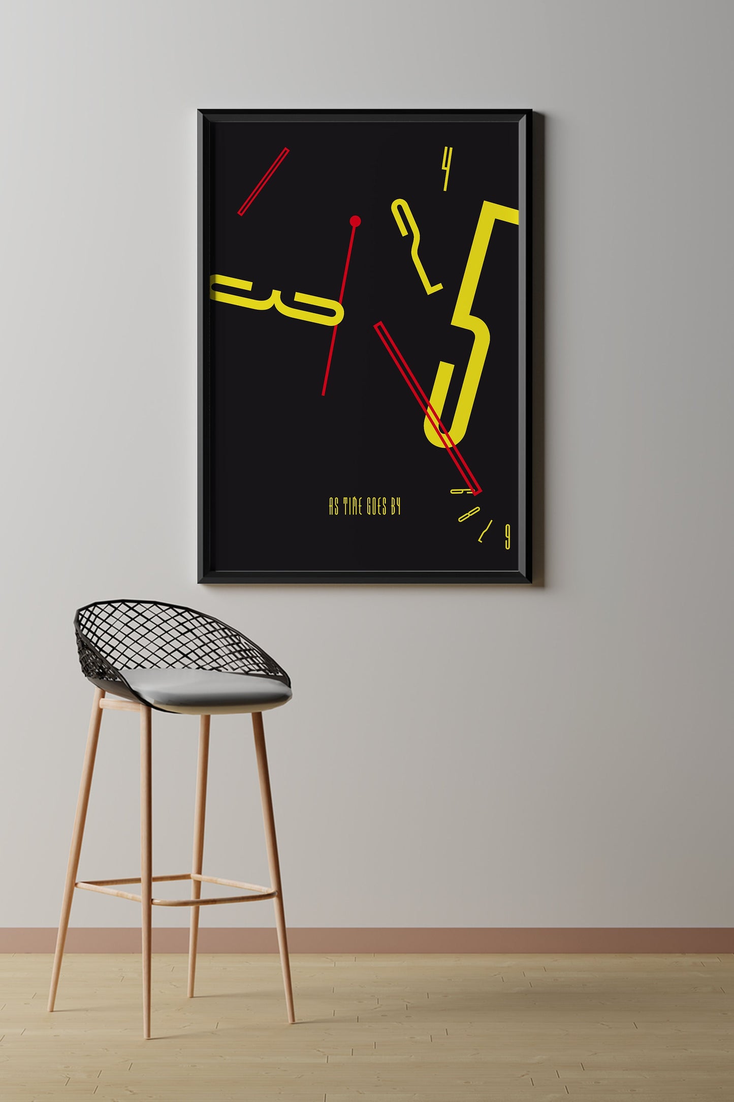 as time goes by, Design, Poster, Kunst, Druck, Wanddekor, minimalistisch, Grafik, Interior, Wandkunst, Kunstdruck, Büro, Zuhause, exklusiv