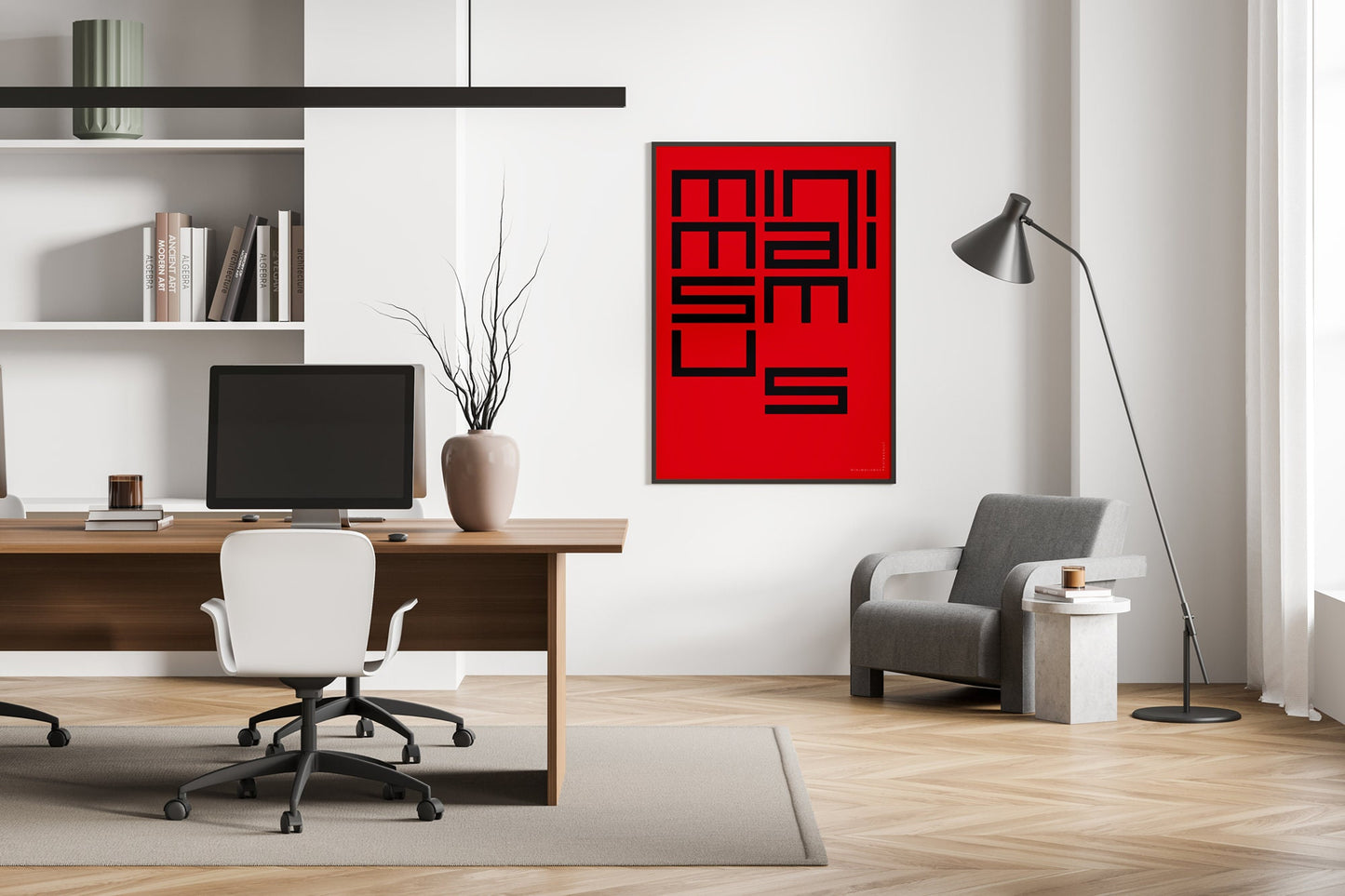 Minimalistischer PB Wand-Kunstdruck, exklusives Grafikdesign-Poster für modernes Wohn- und Bürodekor, einzigartiges Geschenk für Kunstliebhaber