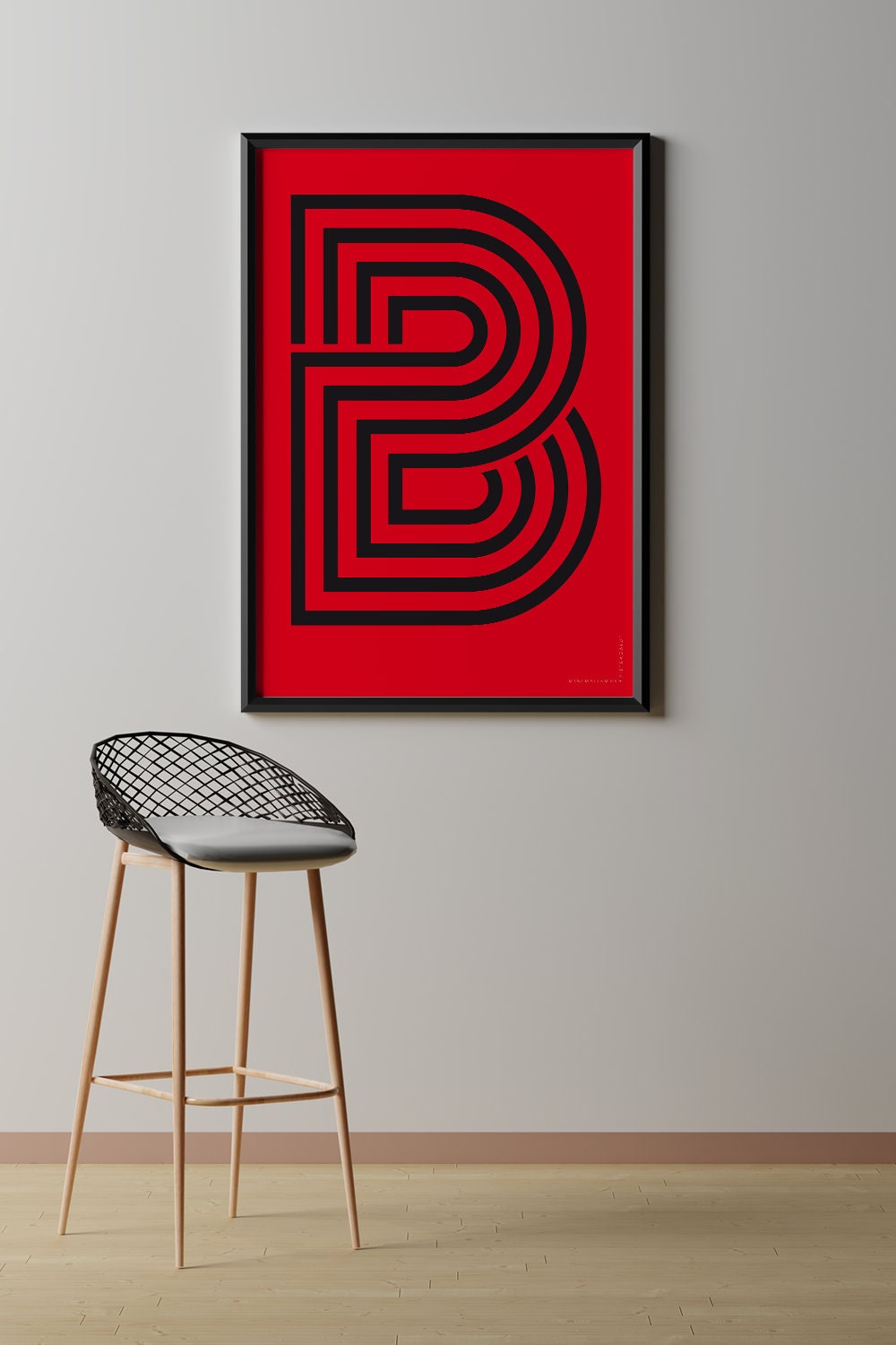 PB Rouge, Design, Poster, Kunst, Druck, Wanddekoration, minimalistisch, grafisch, Interieur, Wandkunst, Kunstdruck, Büro, Zuhause, exklusiv, modern