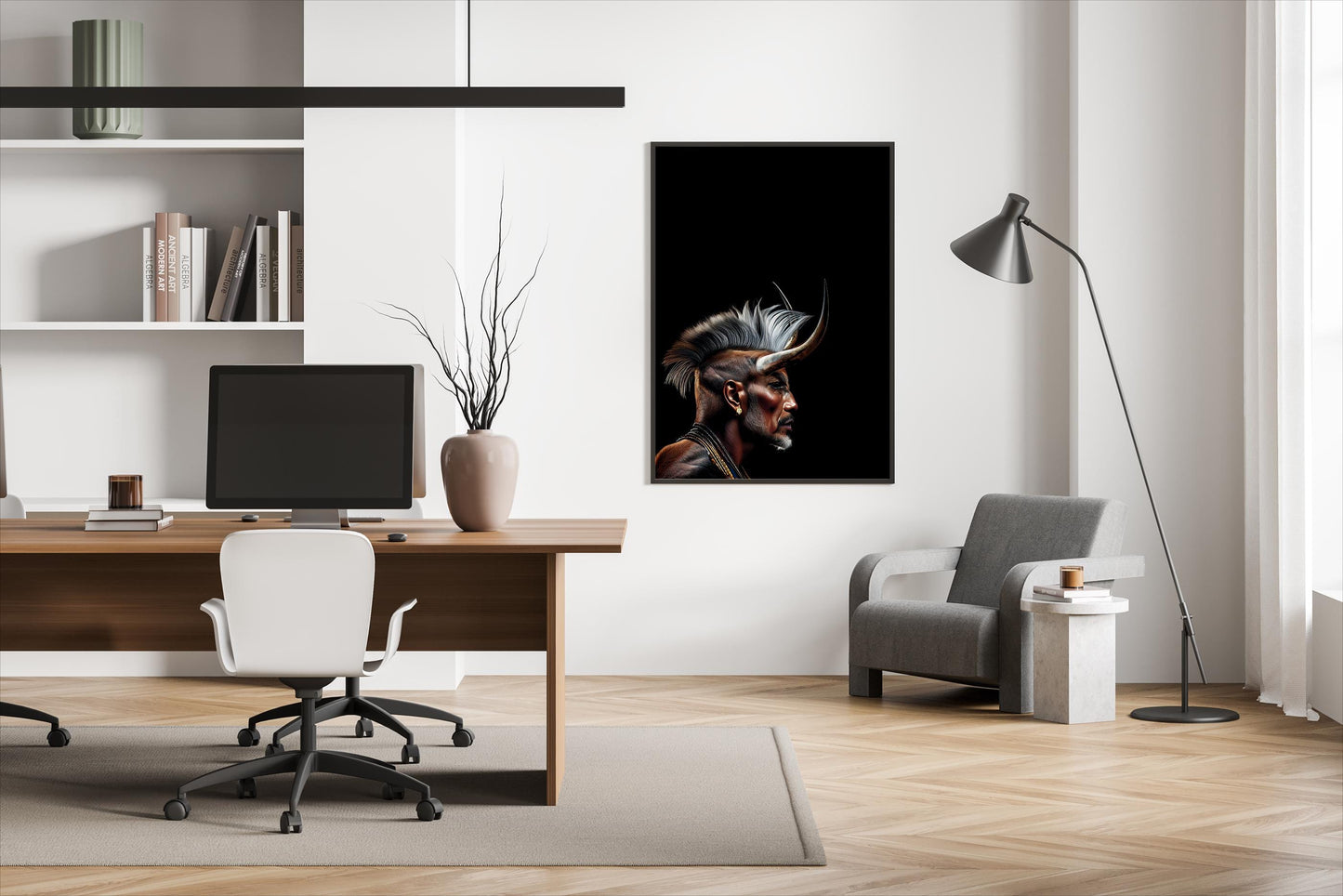 Der Minotaurus, Portrait, Poster, Kunst, Druck, Bild, Illustration, Interior, Wandkunst, Kunstdruck, minotaurus, home, exklusiv, modern