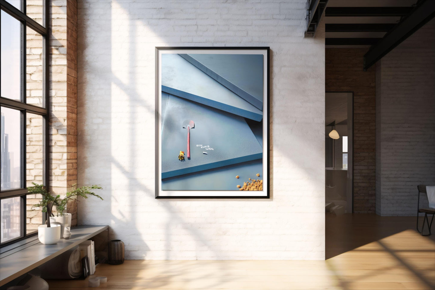 Kurz Weg, Design, Poster, Kunst, Druck, Wanddekor, Illustration, Interieur, Wandkunst, Kunstdruck, Büro, Zuhause, exklusiv, modern