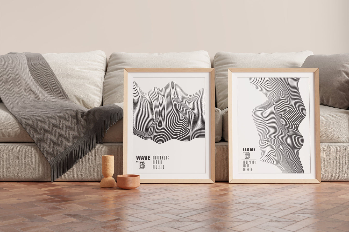 Wave Grafikposter, minimalistische Wandkunst für Haus- und Bürodekor, perfektes Geschenk für Design-Enthusiasten