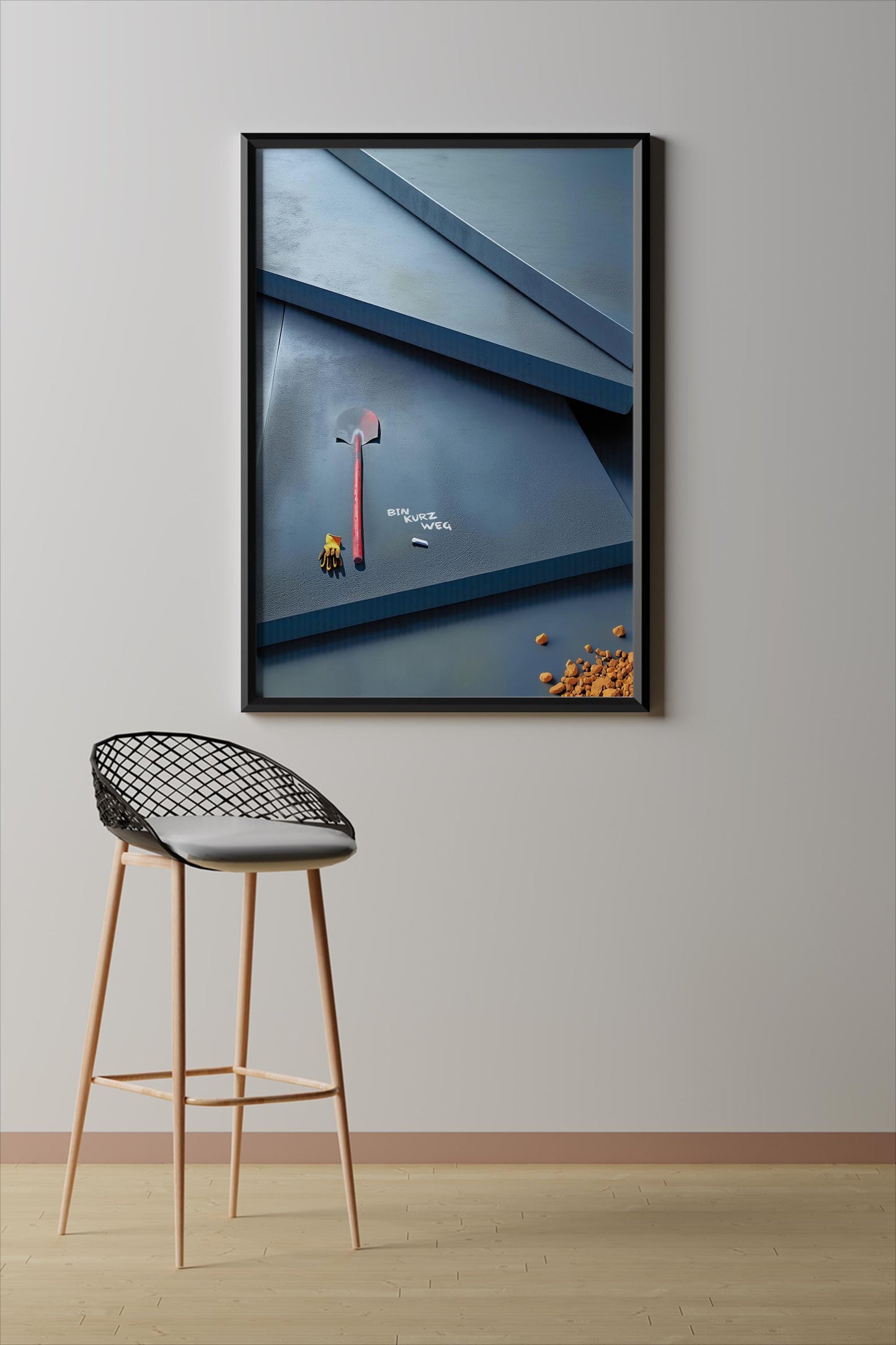 Kurz Weg, Design, Poster, Kunst, Druck, Wanddekor, Illustration, Interieur, Wandkunst, Kunstdruck, Büro, Zuhause, exklusiv, modern