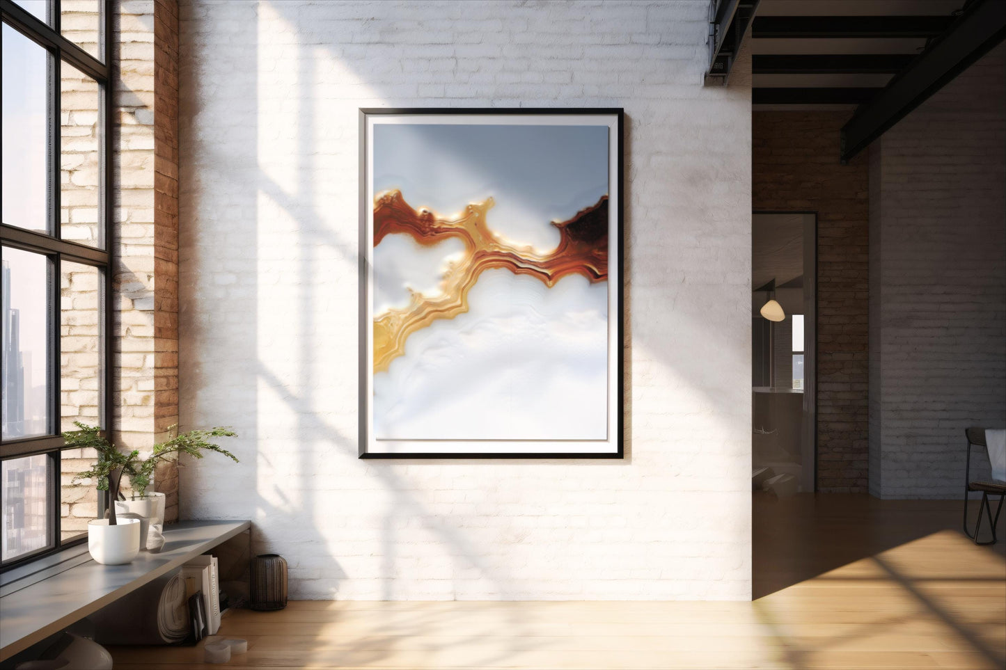 Goldaderfluss, Design, Poster, Kunst, Druck, Wanddekor, topographisch, Interior, Wandkunst, Kunstdruck, Büro, Zuhause, exklusiv, modern