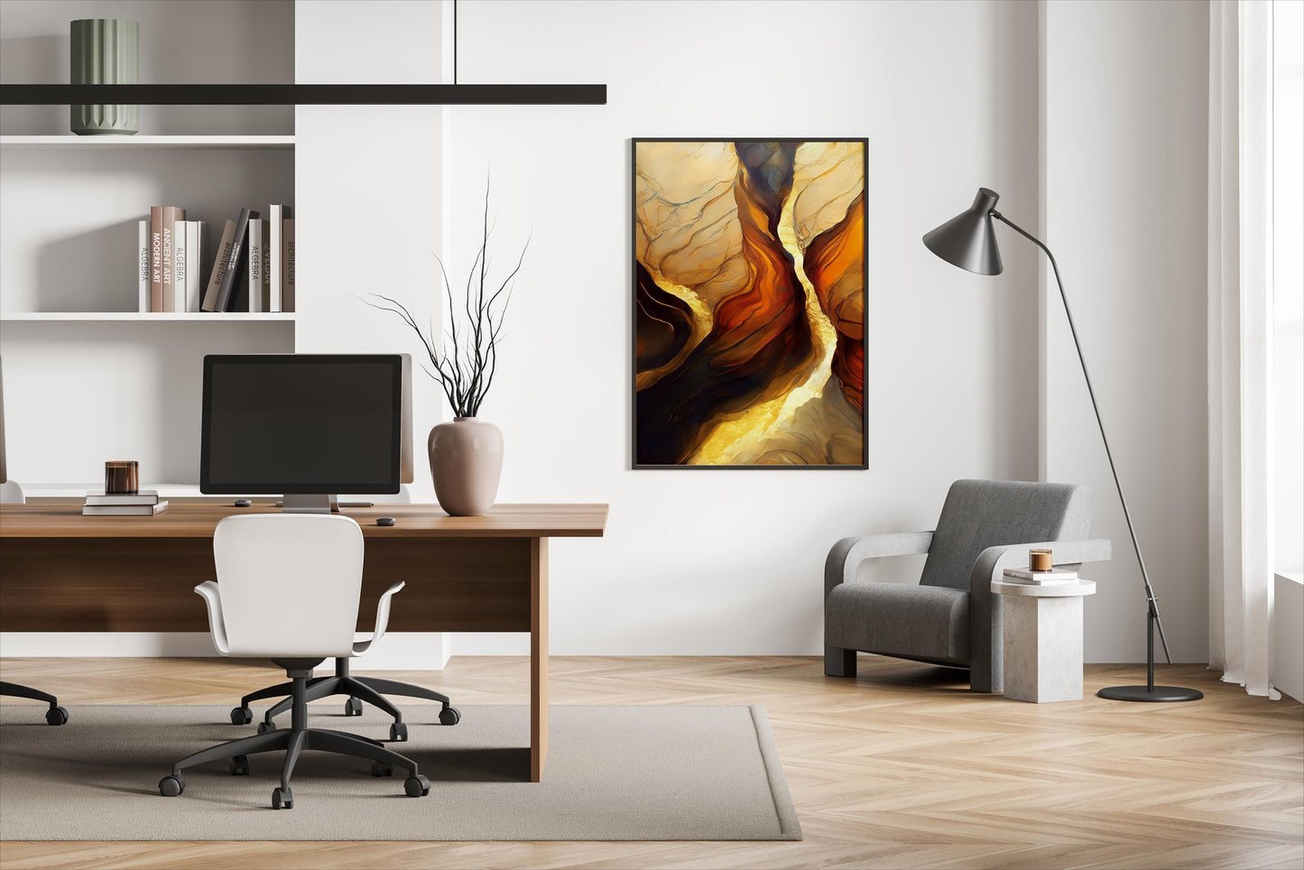 Goldene Gezeiten, Design, Poster, Kunst, Druck, Wanddekor, topographisch, Interior, Wandkunst, Kunstdruck, Büro, Zuhause, exklusiv, modern