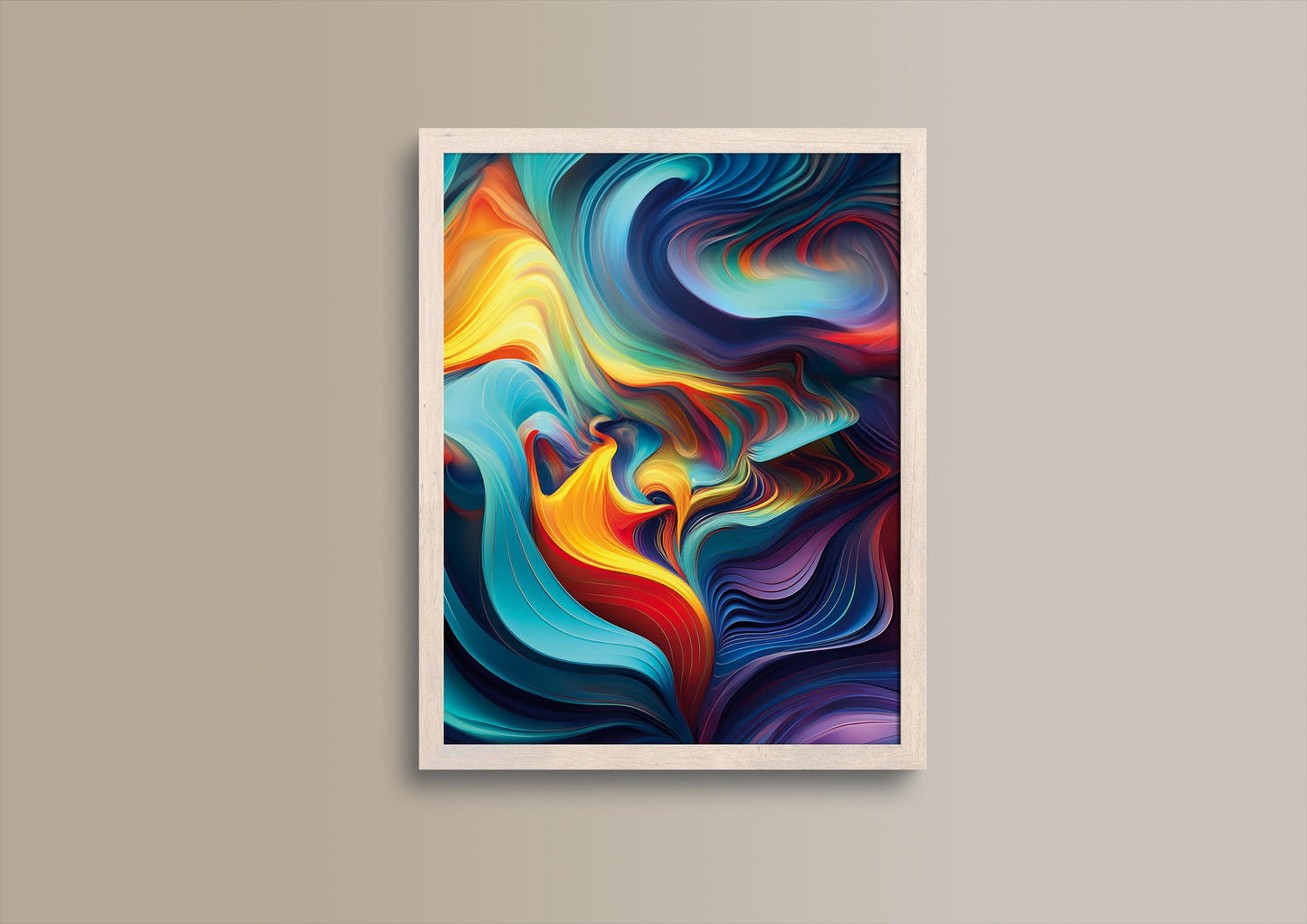 Farb Psychedelika Poster Design, exklusive Wandkunst für stilvolle Interieurs, perfektes Geschenk für jeden Anlass