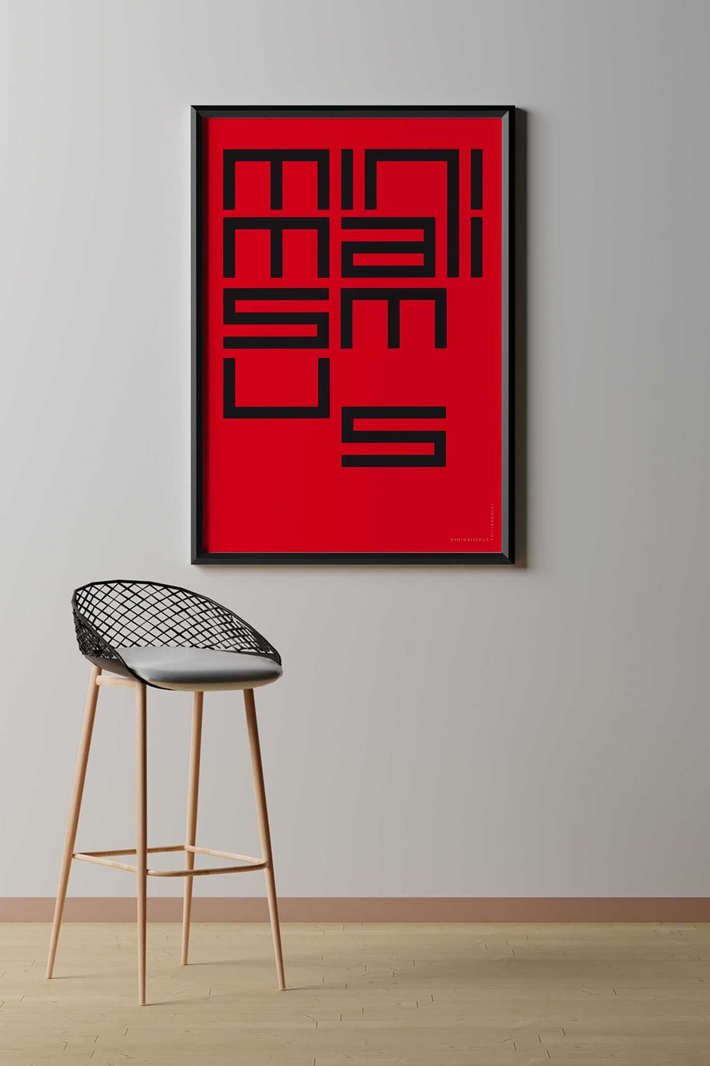 Minimalistischer PB Wand-Kunstdruck, exklusives Grafikdesign-Poster für modernes Wohn- und Bürodekor, einzigartiges Geschenk für Kunstliebhaber