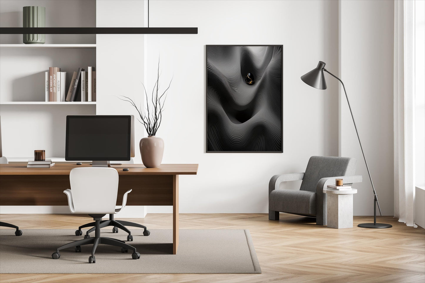 schwarzes Ei, Design, Poster, Kunst, Druck, Wanddekor, topographisch, Interior, Wandkunst, Kunstdruck, Büro, Zuhause, exklusiv, modern