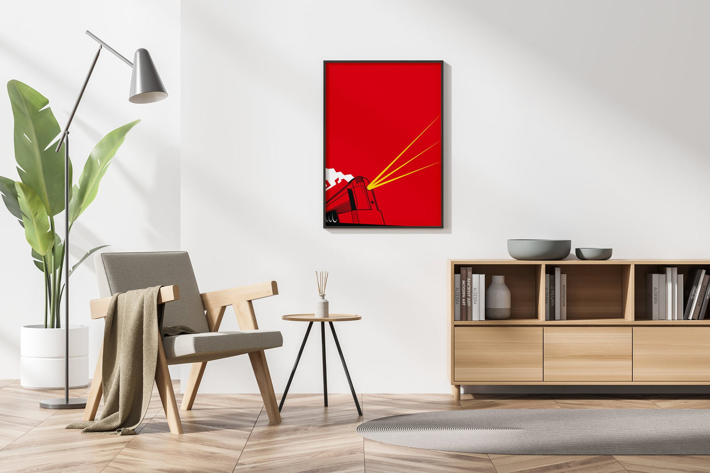Nighttrain, Design, Poster, Kunst, Druck, Wanddekoration, minimalistisch, grafisch, Interieur, Wandkunst, Kunstdruck, Büro, Zuhause, exklusiv, modern