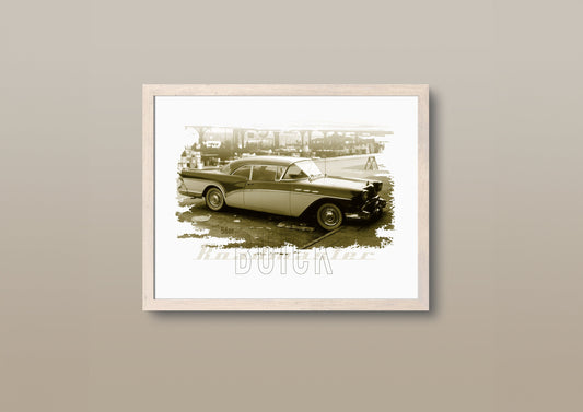 Buick, Bild, Poster, Kunst, Druck, Wanddekor, minimalistisch, Foto, Interior, Wandkunst, Kunstdruck, Büro, Zuhause, exklusiv, modern