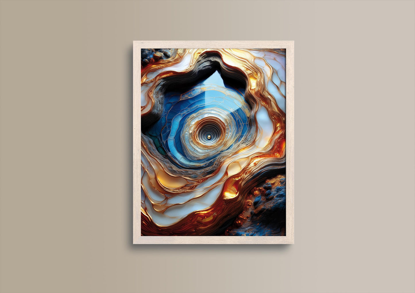 Golden Pearl Poster, einzigartige topografische Designwandkunst für zeitgenössische Innenräume, perfektes Geschenk für Wohnkulturbegeisterte