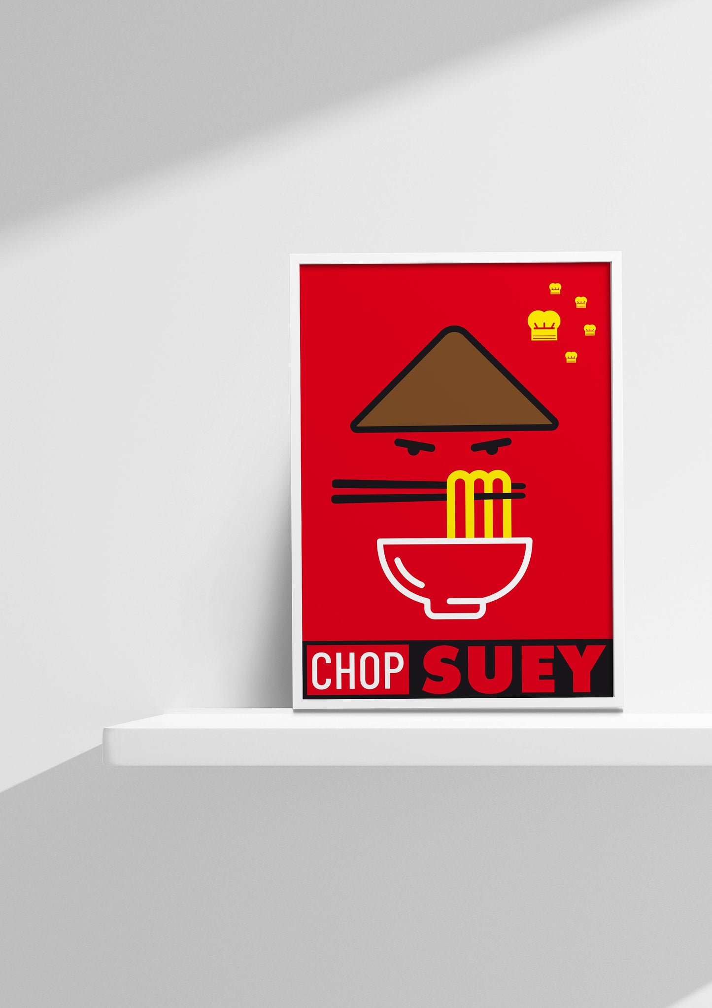 Chop Suey, Design, Poster, Kunst, Druck, Wanddekoration, minimalistisch, grafisch, Interieur, Wandkunst, Kunstdruck, Büro, Zuhause, exklusiv, modern