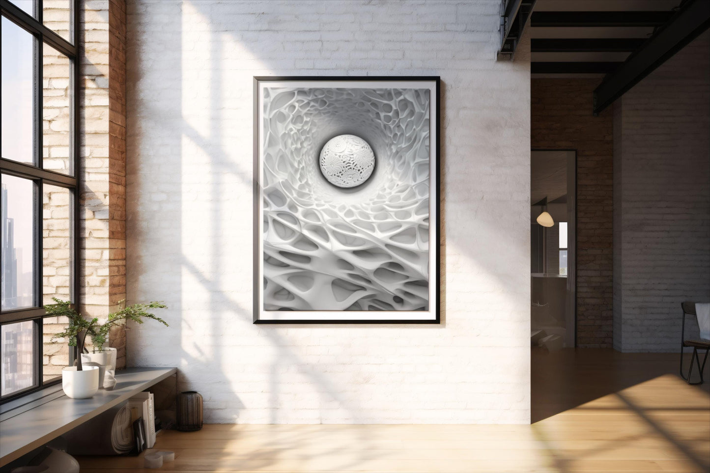 weißer Garten, Design, Poster, Kunst, Druck, Wanddekor, topographisch, Interior, Wandkunst, Kunstdruck, Büro, Zuhause, exklusiv, modern