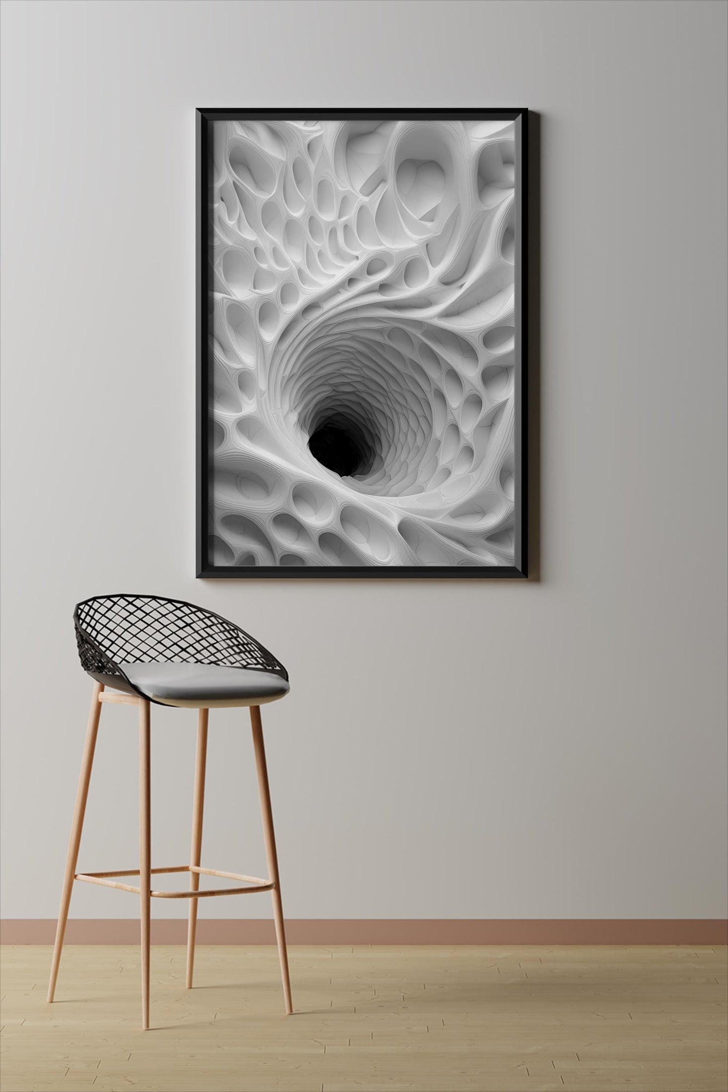 weißer Tunnel, Design, Poster, Kunst, Druck, Wanddekor, topographisch, Interieur, Wandkunst, Kunstdruck, Büro, Zuhause, exklusiv, modern