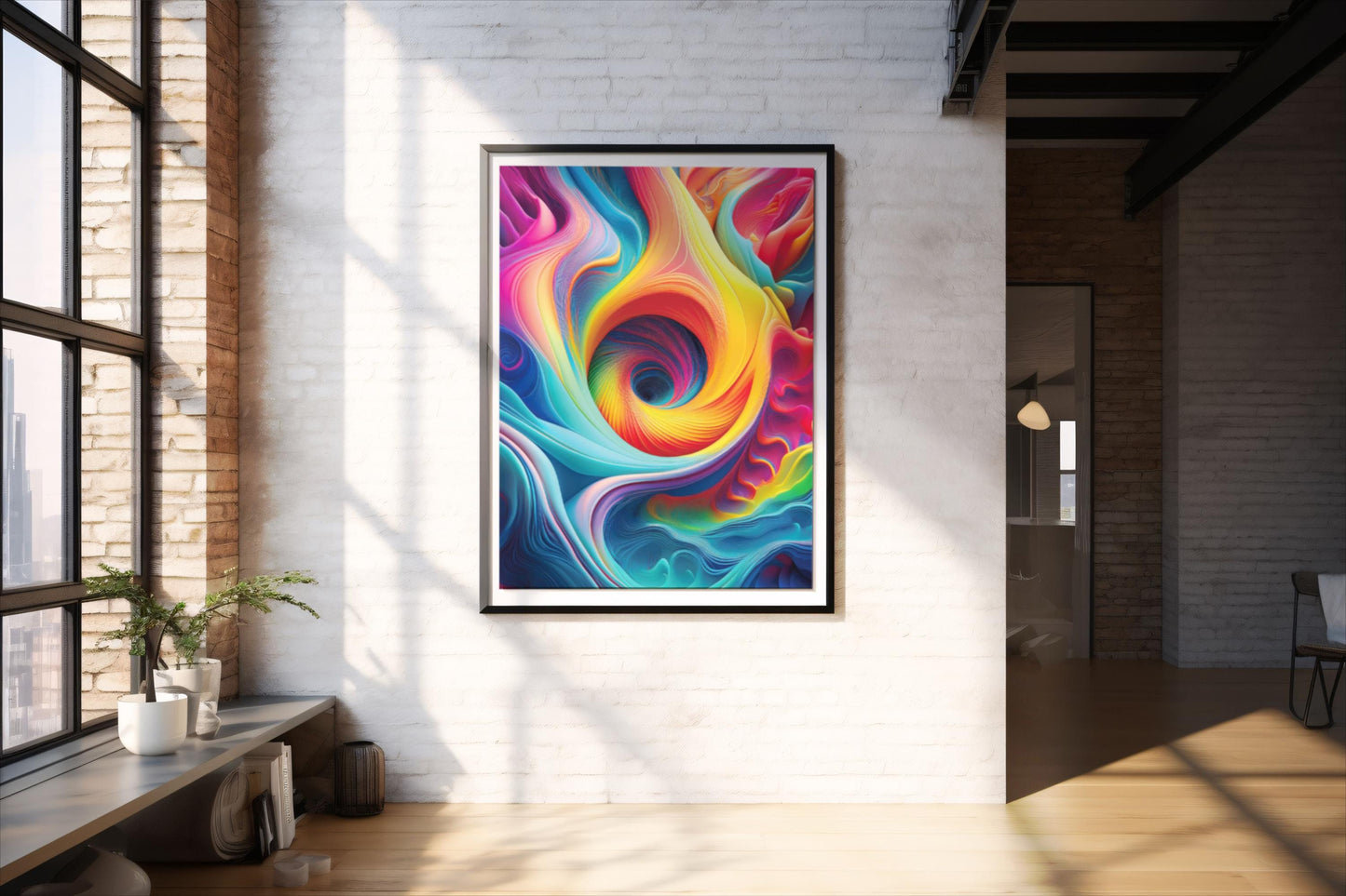 Farbturbulenzen, Design, Poster, Kunst, Druck, Wand-Dekor, Illustration, Interieur, Wandkunst, Kunstdruck, Büro, Zuhause, exklusiv, modern