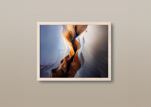Schneecanyon, Design, Poster, Kunst, Druck, Wanddekor, topographisch, Interior, Wandkunst, Kunstdruck, Büro, Zuhause, exklusiv, modern