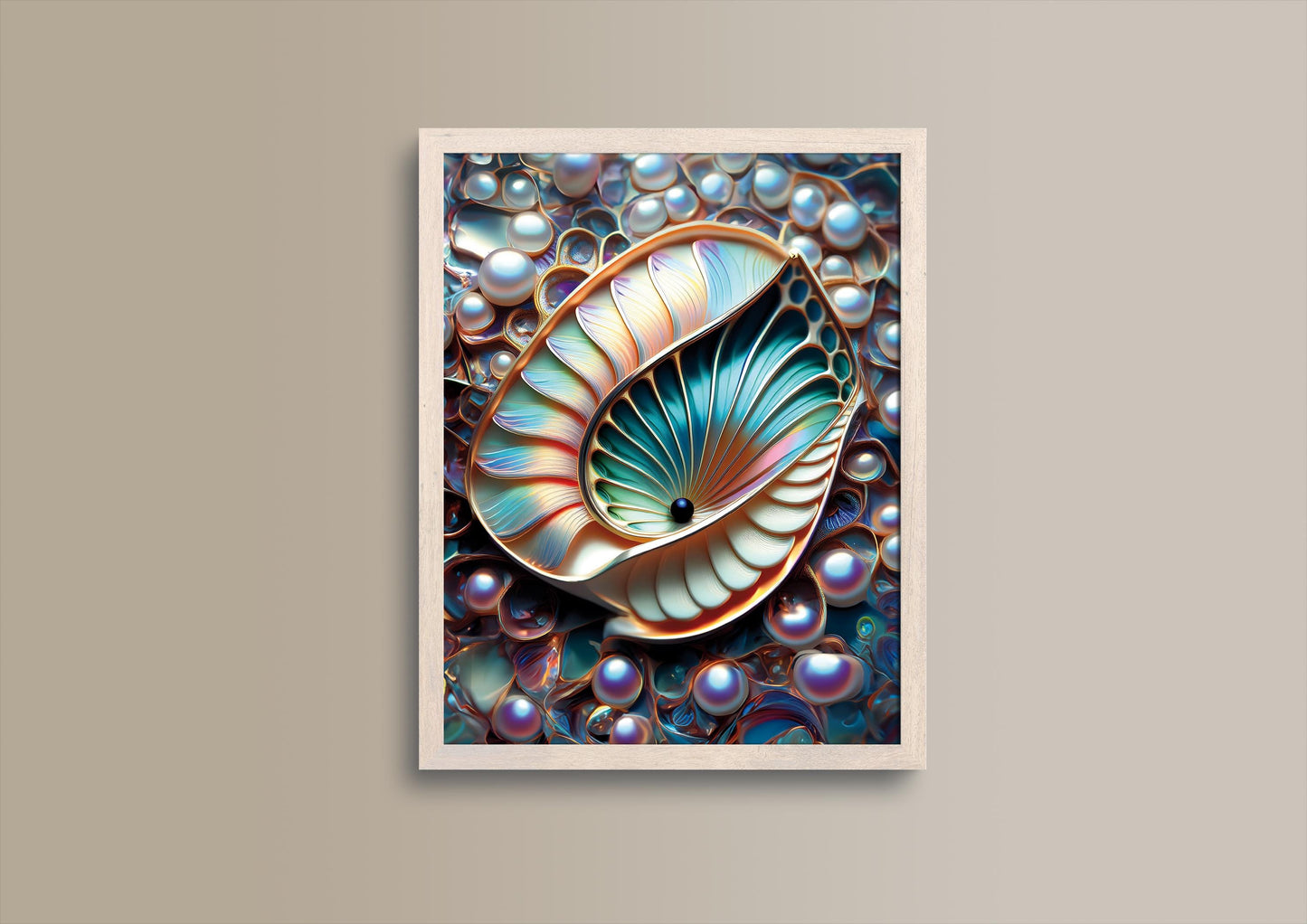 Nautilus, Perle, Poster, Kunst, Druck, Wanddekor, Illustration, Interieur, Wandkunst, Kunstdruck, Büro, Zuhause, exklusiv, modern