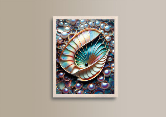 Nautilus, Perle, Poster, Kunst, Druck, Wanddekor, Illustration, Interieur, Wandkunst, Kunstdruck, Büro, Zuhause, exklusiv, modern