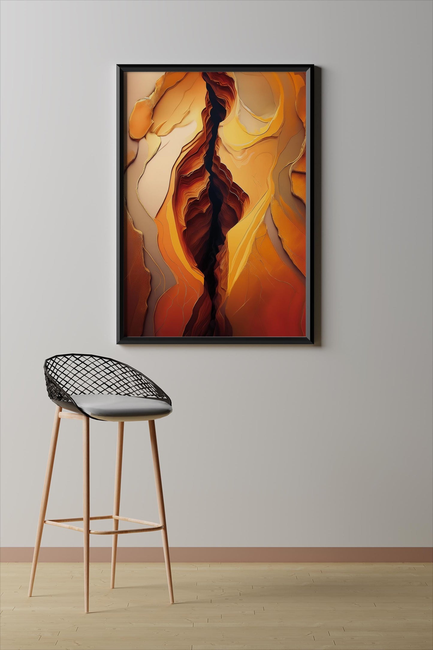 Roter Stein, Design, Poster, Kunst, Druck, Wanddekor, topographisch, Interior, Wandkunst, Kunstdruck, Büro, Zuhause, exklusiv, modern