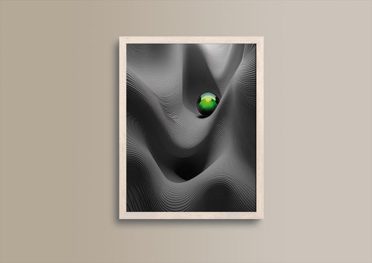 Tiefgrün, Design, Poster, Kunst, Druck, Wanddekor, topographisch, Interior, Wandkunst, Kunstdruck, Büro, Zuhause, exklusiv, modern