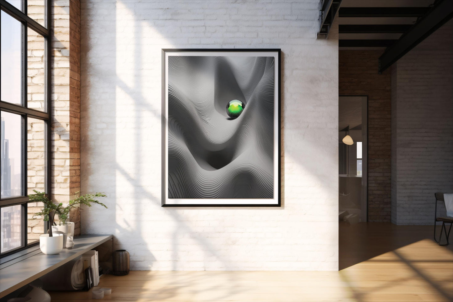 Tiefgrün, Design, Poster, Kunst, Druck, Wanddekor, topographisch, Interior, Wandkunst, Kunstdruck, Büro, Zuhause, exklusiv, modern