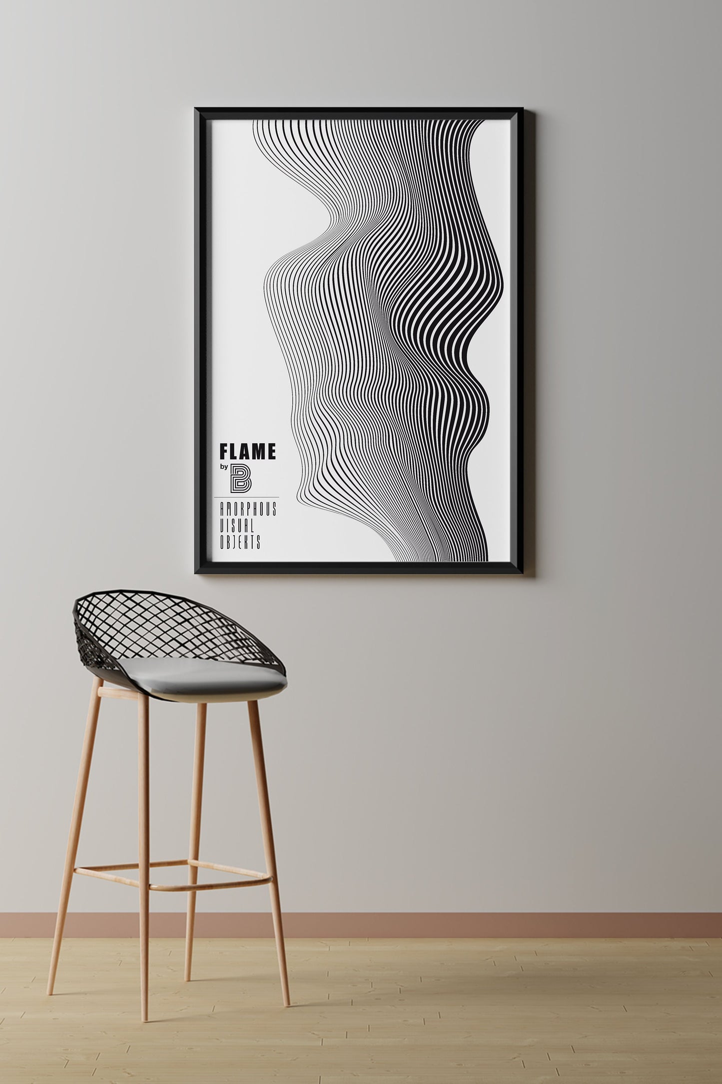 Flamme, Design, Poster, Kunst, Druck, Wanddekor, minimalistisch, Grafik, Interior, Wandkunst, Kunstdruck, Büro, Zuhause, exklusiv, modern