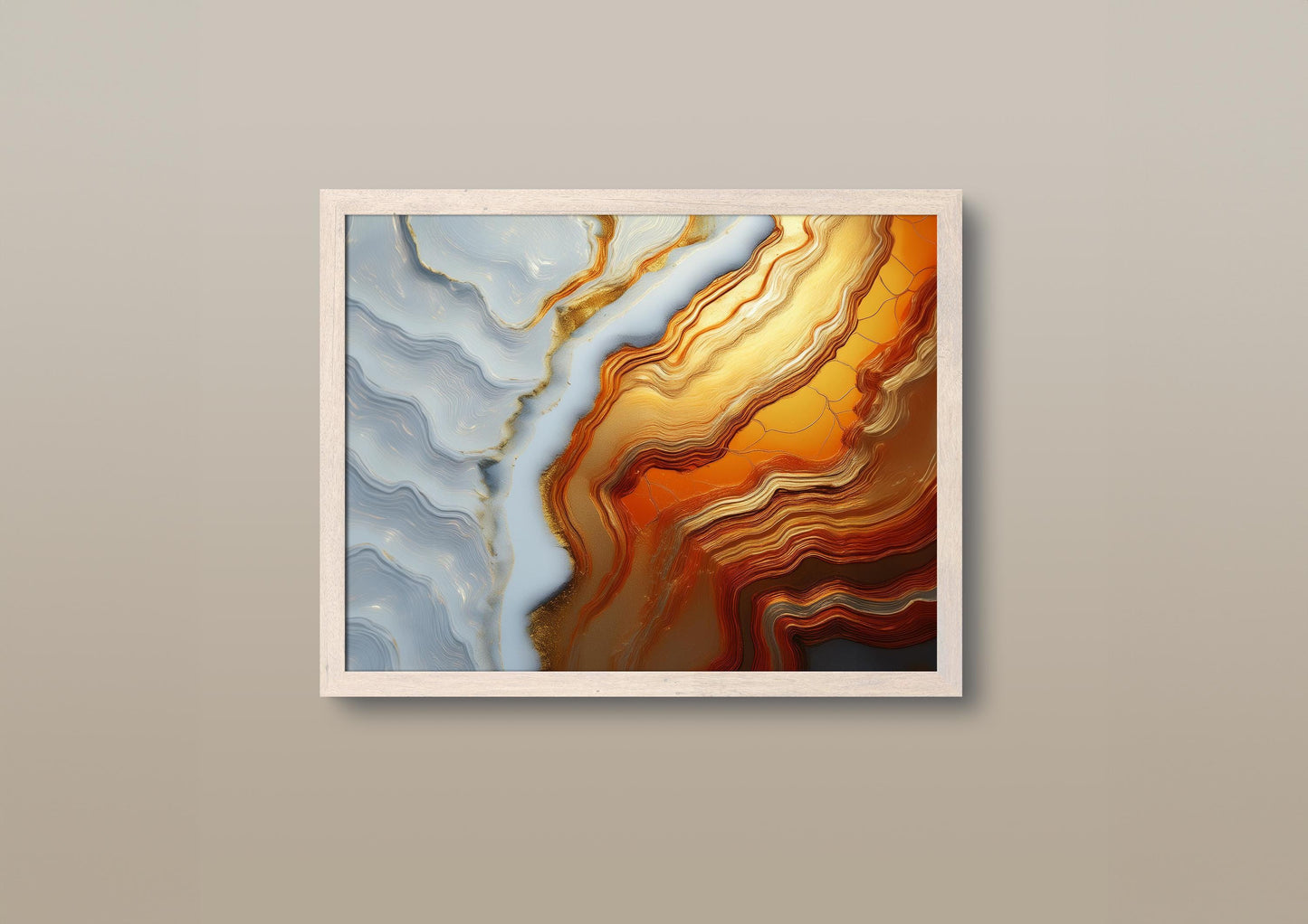 Eis und Gold 2, Design, Poster, Kunst, Druck, Wanddekor, topographisch, Interieur, Wandkunst, Kunstdruck, Büro, Zuhause, exklusiv, modern