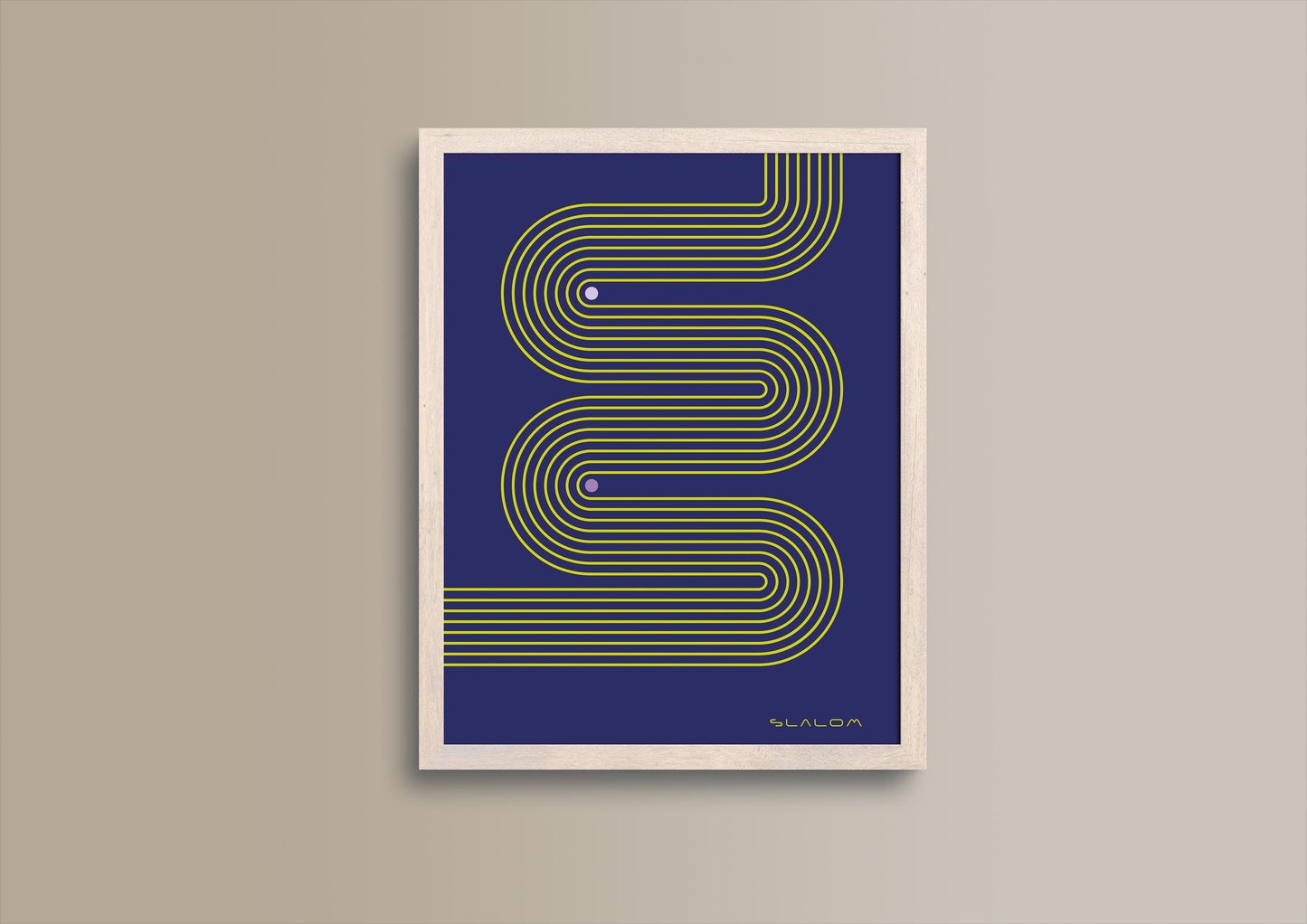 Slalom, Design, Poster, Kunst, Druck, Wanddekor, minimalistisch, Grafik, Interior, Wandkunst, Kunstdruck, Büro, Zuhause, exklusiv, modern