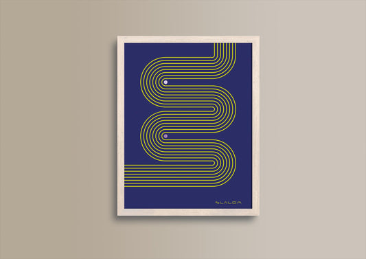 Slalom, Design, Poster, Kunst, Druck, Wanddekor, minimalistisch, Grafik, Interior, Wandkunst, Kunstdruck, Büro, Zuhause, exklusiv, modern