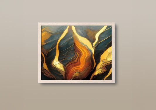 Goldgestein, Design, Poster, Kunst, Druck, Wanddekor, topographisch, Interior, Wandkunst, Kunstdruck, Büro, Zuhause, exklusiv, modern