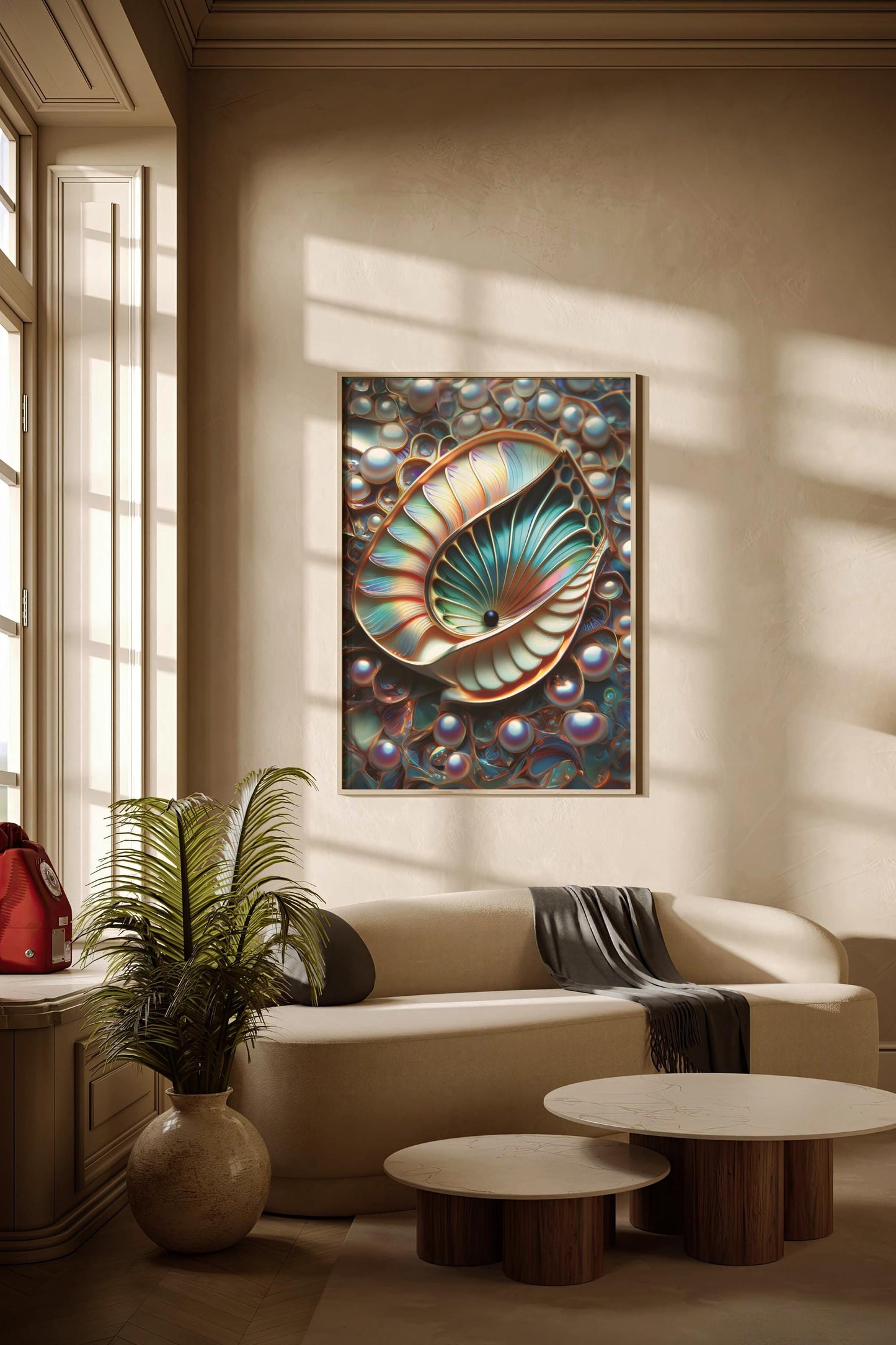 Nautilus, Perle, Poster, Kunst, Druck, Wanddekor, Illustration, Interieur, Wandkunst, Kunstdruck, Büro, Zuhause, exklusiv, modern