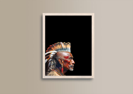 Der Irokese, Portrait, Poster, Kunst, Druck, Bild, Illustration, Interior, Wandkunst, Kunstdruck, Irokese, home, exklusiv, modern