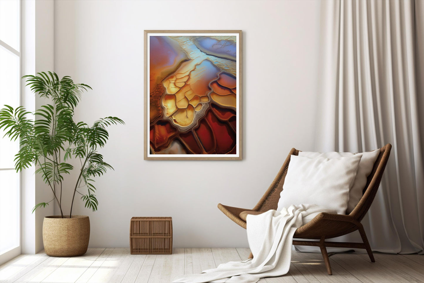Kupferseen, Design, Poster, Kunst, Druck, Wanddekor, topographisch, Interior, Wandkunst, Kunstdruck, Büro, Zuhause, exklusiv, modern