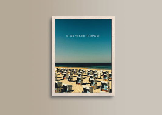 UtorVestriTempore Wand Kunst Druck, Grafisches minimalistisches Poster für Innendekoration, durchdachtes Geschenk zur Einweihungsparty