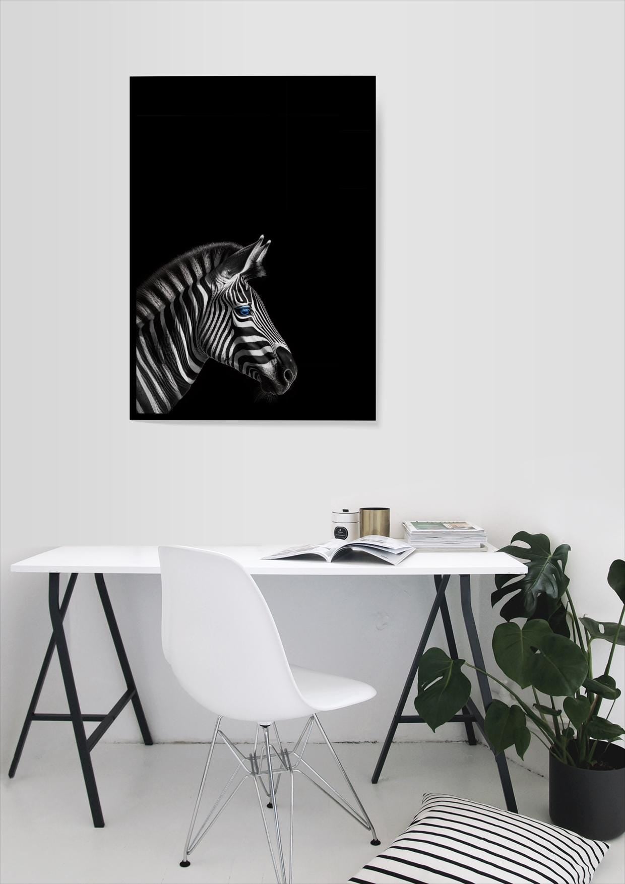 Zebra, Portrait, Poster, Kunst, Druck, Bild, Illustration, Interieur, Wandkunst, Kunstdruck, Safari, home, exklusiv, modern