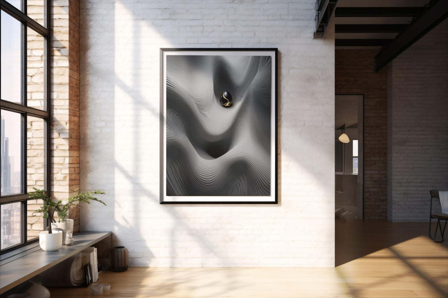 schwarzes Ei, Design, Poster, Kunst, Druck, Wanddekor, topographisch, Interior, Wandkunst, Kunstdruck, Büro, Zuhause, exklusiv, modern
