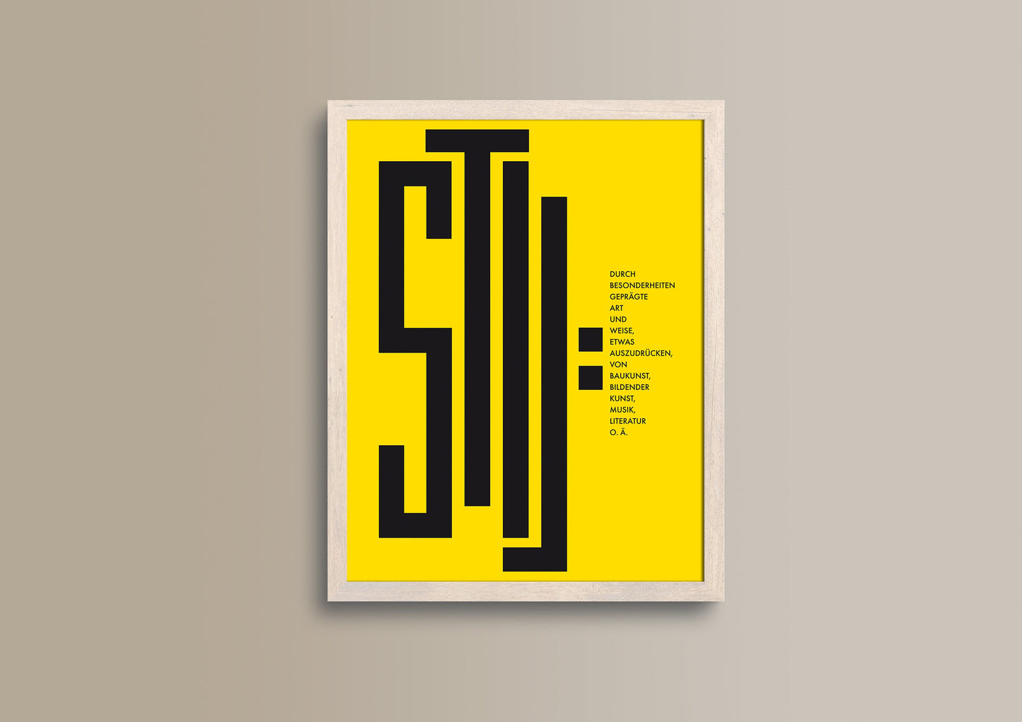 Stil: schwarz&gelb, Design, Poster, Kunst, Druck, Wanddekoration, minimalistisch, grafisch, Interior, Wandkunst, Kunstdruck, Büro, Zuhause, exklusiv, modern