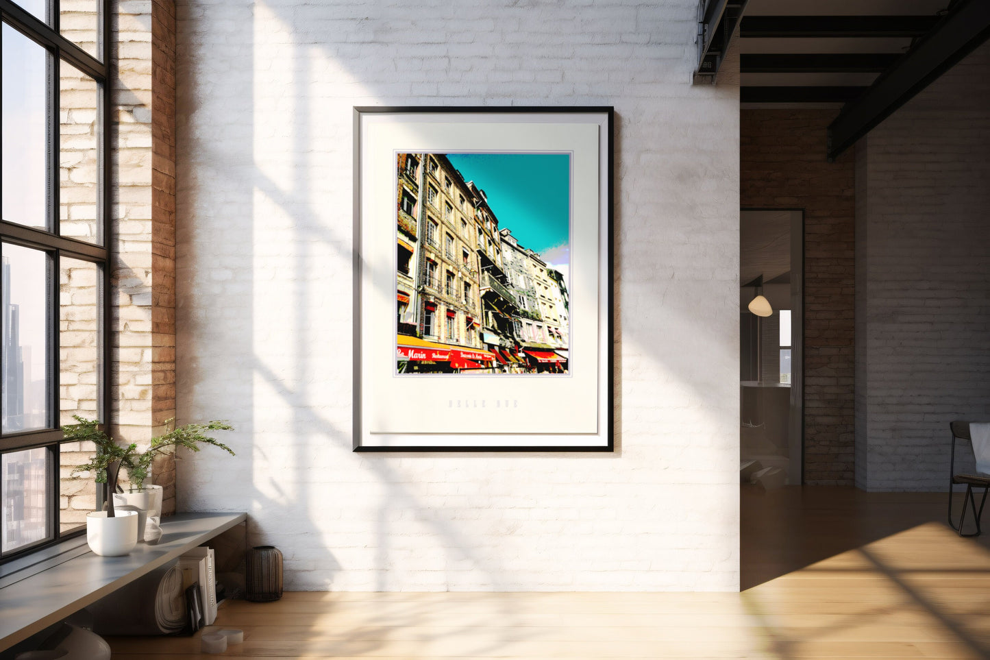 Belle Rue, Bild, Poster, Kunst, Druck, Wanddekoration, minimalistisch, Foto, Interieur, Wandkunst, Kunstdruck, Büro, Zuhause, exklusiv, modern