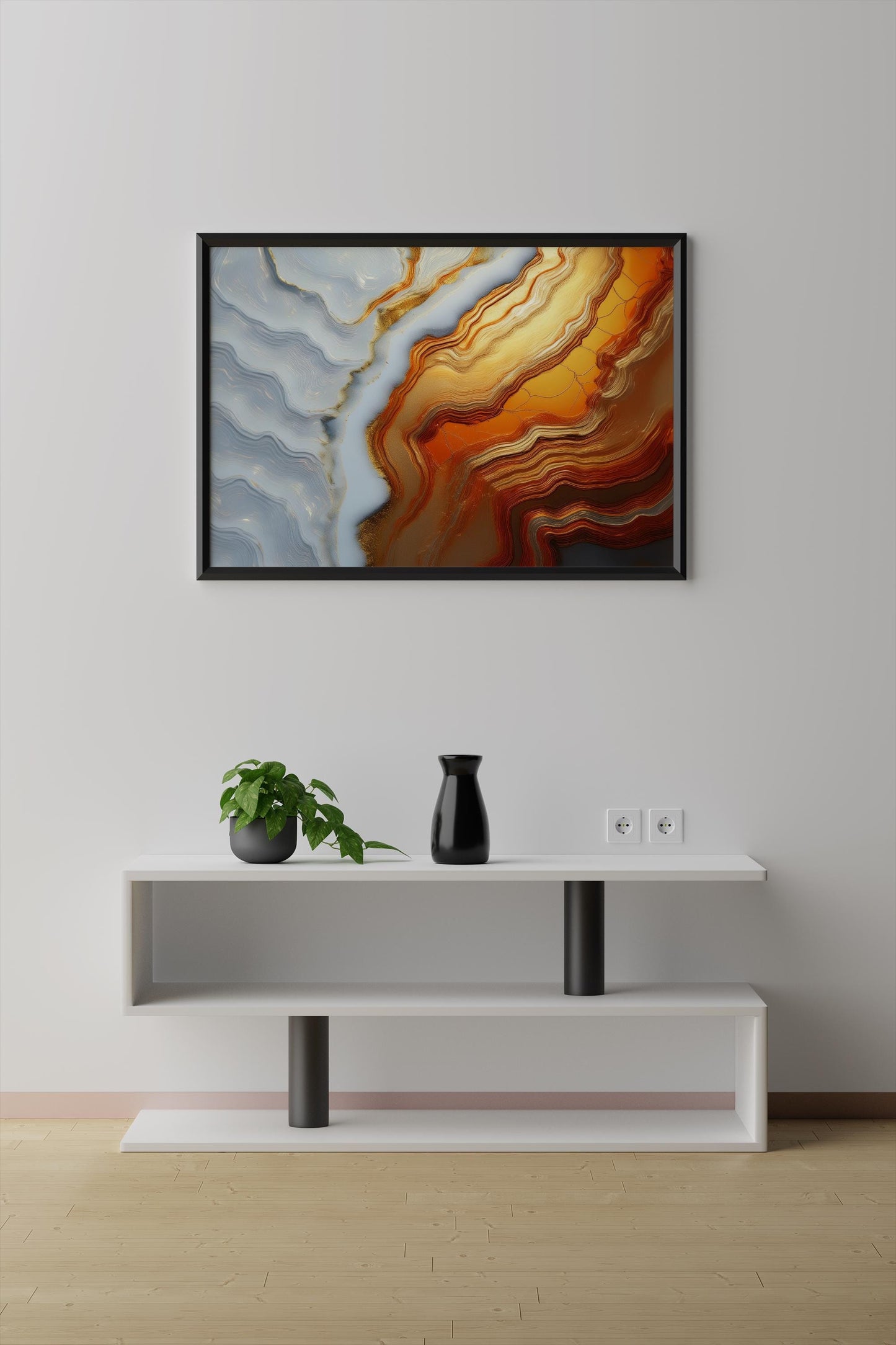 Eis und Gold 2, Design, Poster, Kunst, Druck, Wanddekor, topographisch, Interieur, Wandkunst, Kunstdruck, Büro, Zuhause, exklusiv, modern