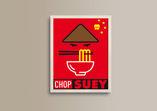 Chop Suey, Design, Poster, Kunst, Druck, Wanddekoration, minimalistisch, grafisch, Interieur, Wandkunst, Kunstdruck, Büro, Zuhause, exklusiv, modern