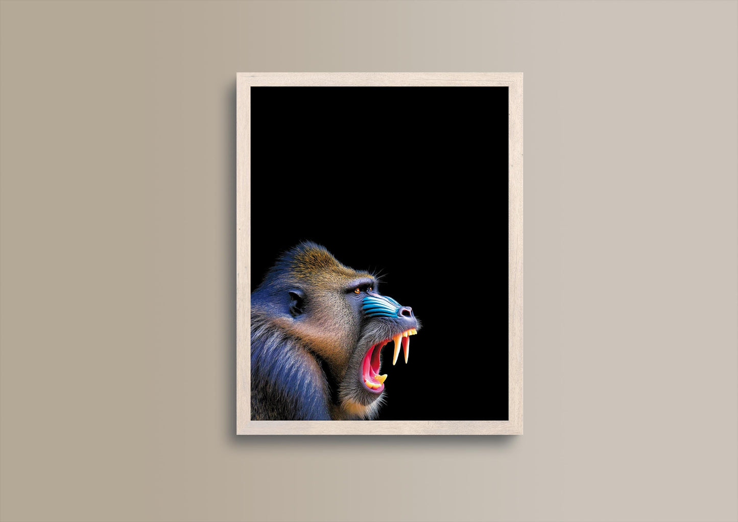 Mandrill Tier Poster Kunst, exklusiver Druck zur Wanddekoration, perfektes Geschenk für Kunstliebhaber und Tierbegeisterte