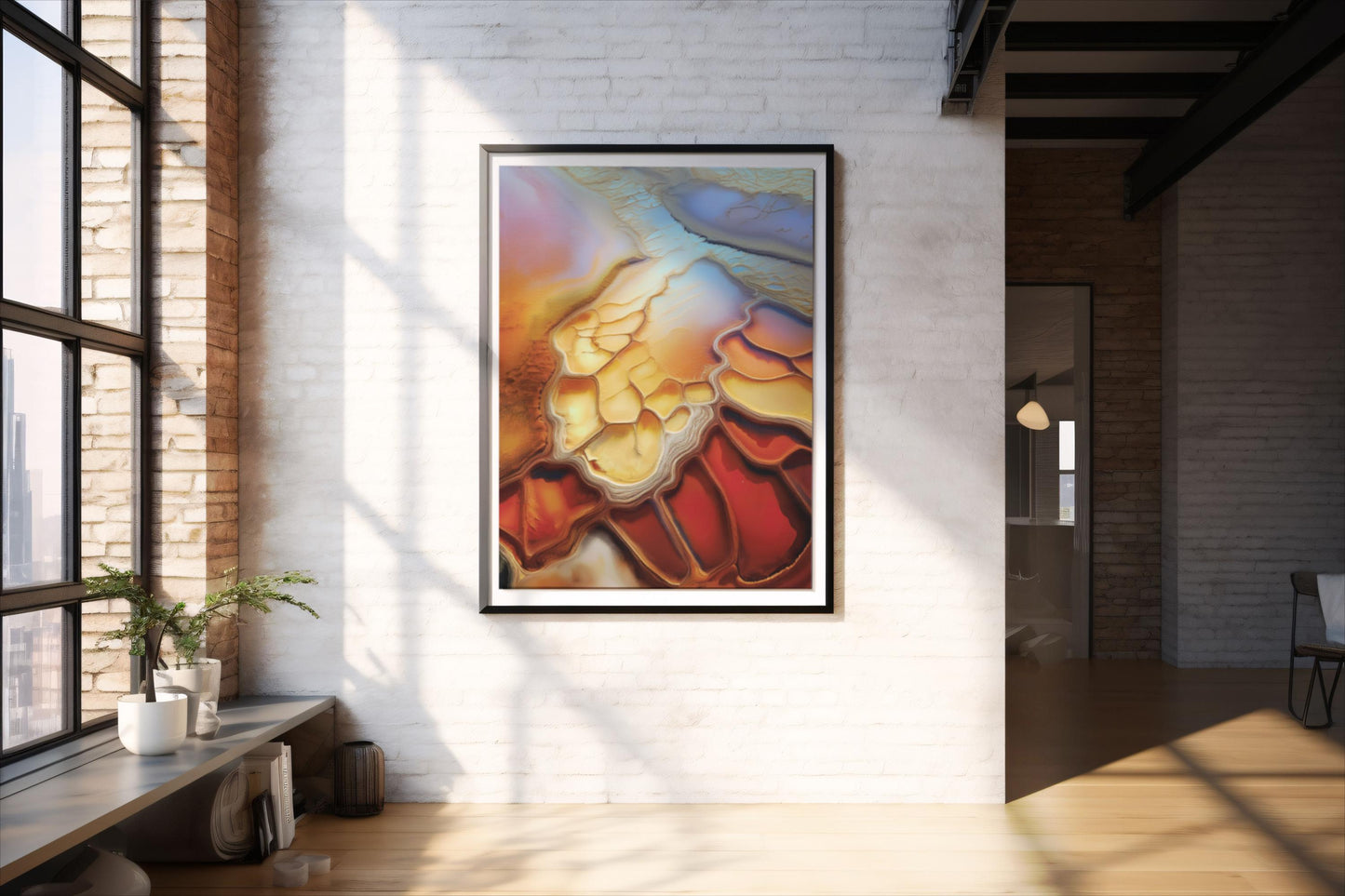 Kupferseen, Design, Poster, Kunst, Druck, Wanddekor, topographisch, Interior, Wandkunst, Kunstdruck, Büro, Zuhause, exklusiv, modern
