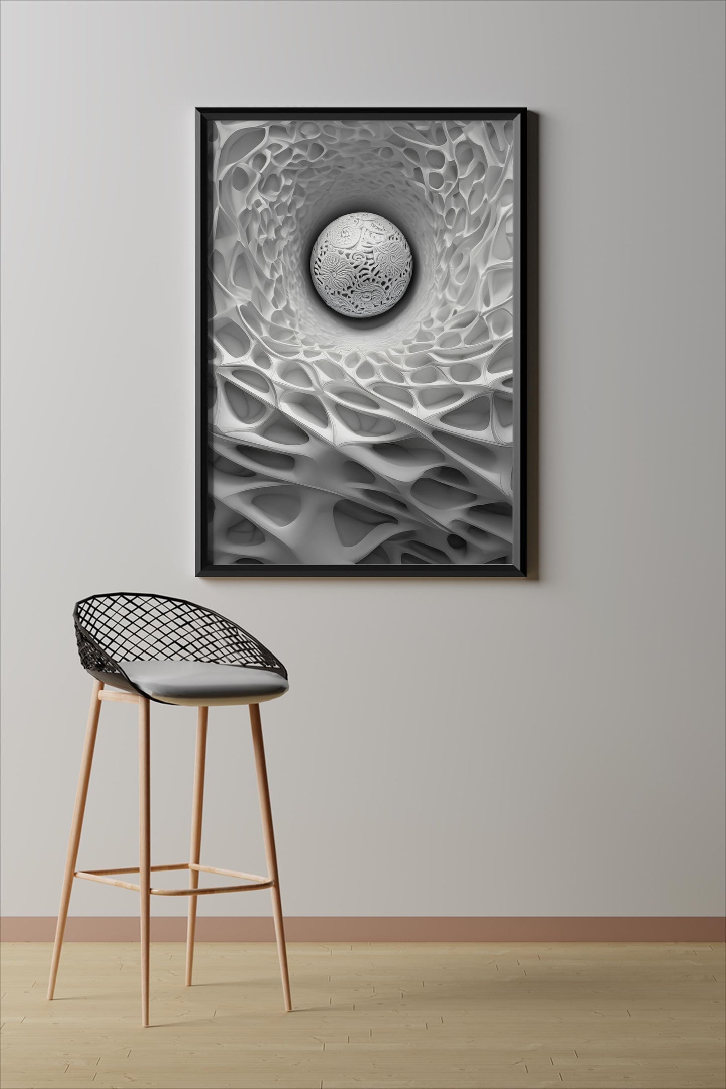 weißer Garten, Design, Poster, Kunst, Druck, Wanddekor, topographisch, Interior, Wandkunst, Kunstdruck, Büro, Zuhause, exklusiv, modern